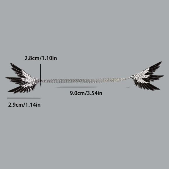 Anime Dragon Pins & 4" Chain For Collar or Suit - Picture 3 of 4